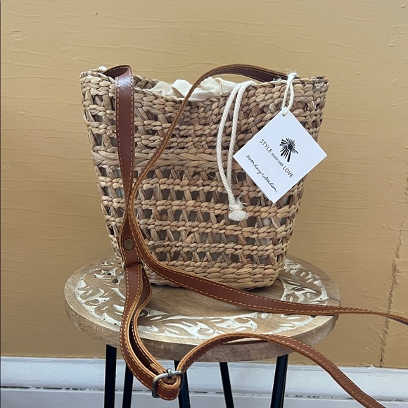 Noonday Collection Handbags - Noonday Collection Natural Woven Crossbody Bag